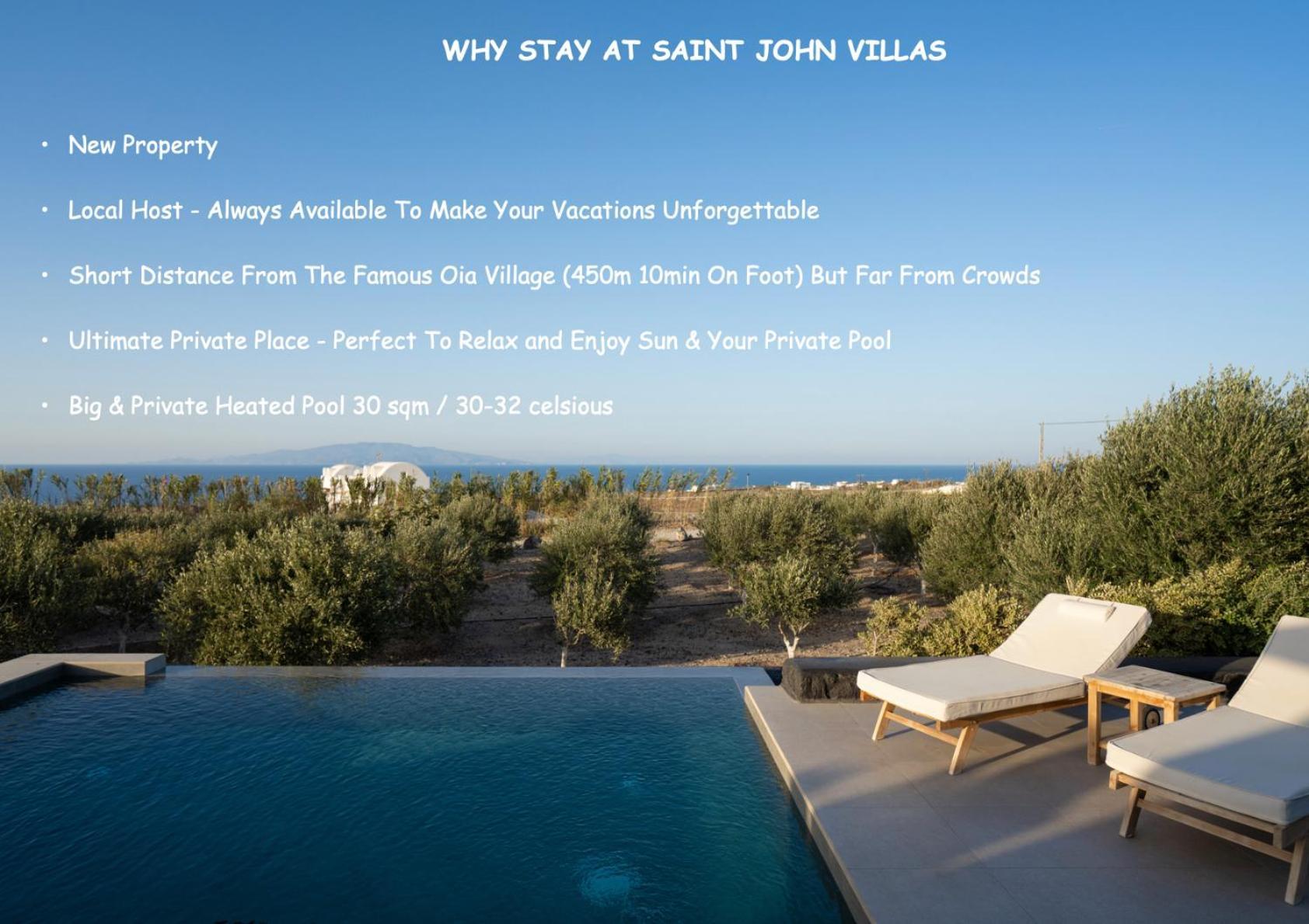Saint John Oia-Exclusive Private Heated Pool Villas Luaran gambar